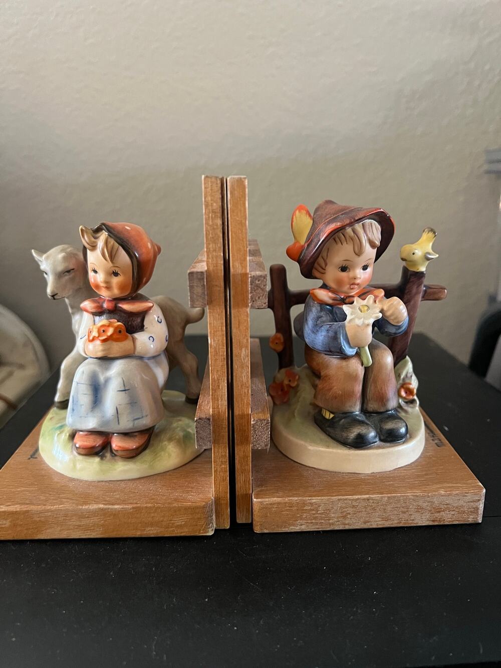 Vintage Hummel Bookends Good Friends #251A She Loves Me Not #251B Set Germany